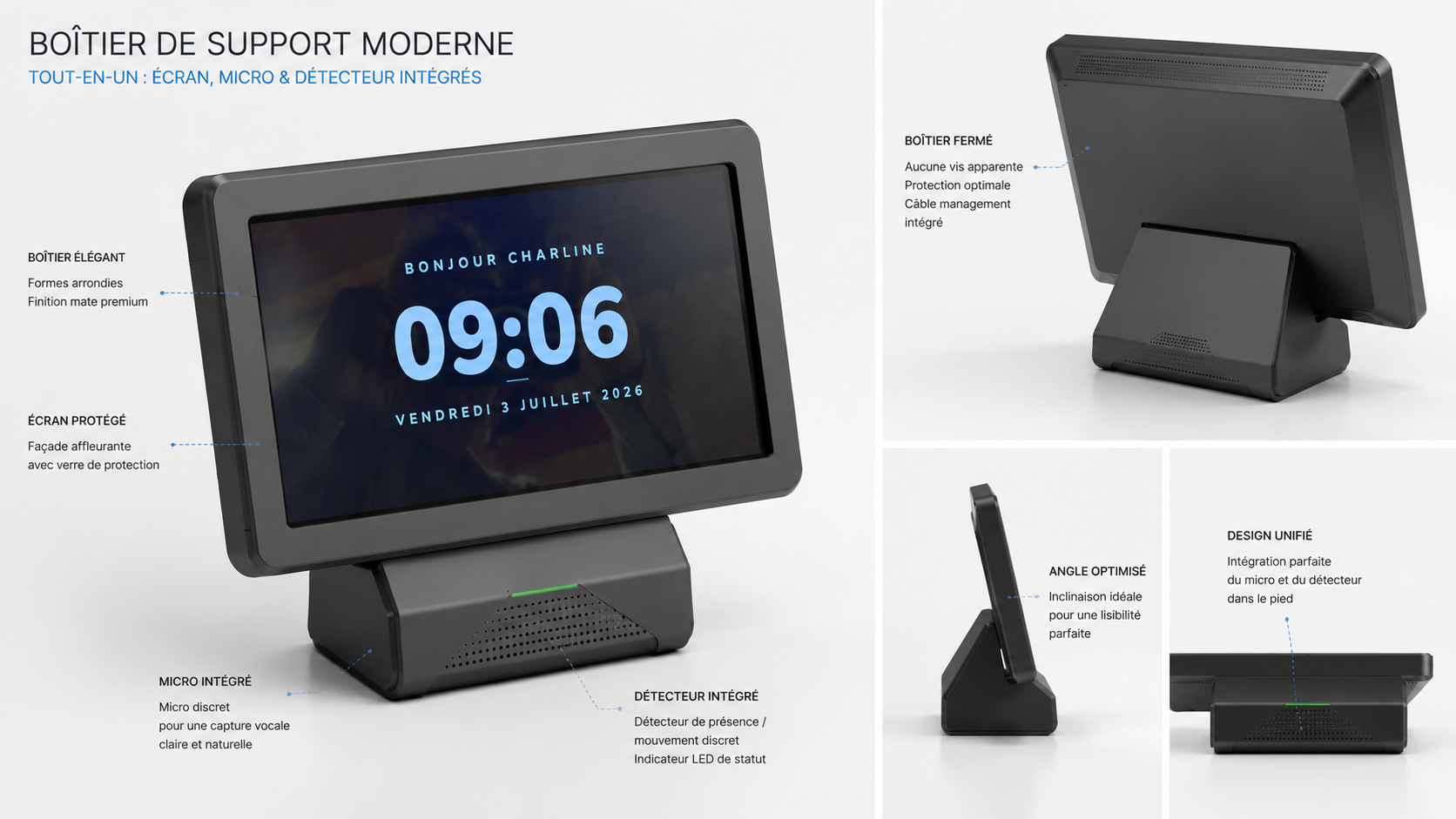 Prototype Hello Charline — écran d'interaction